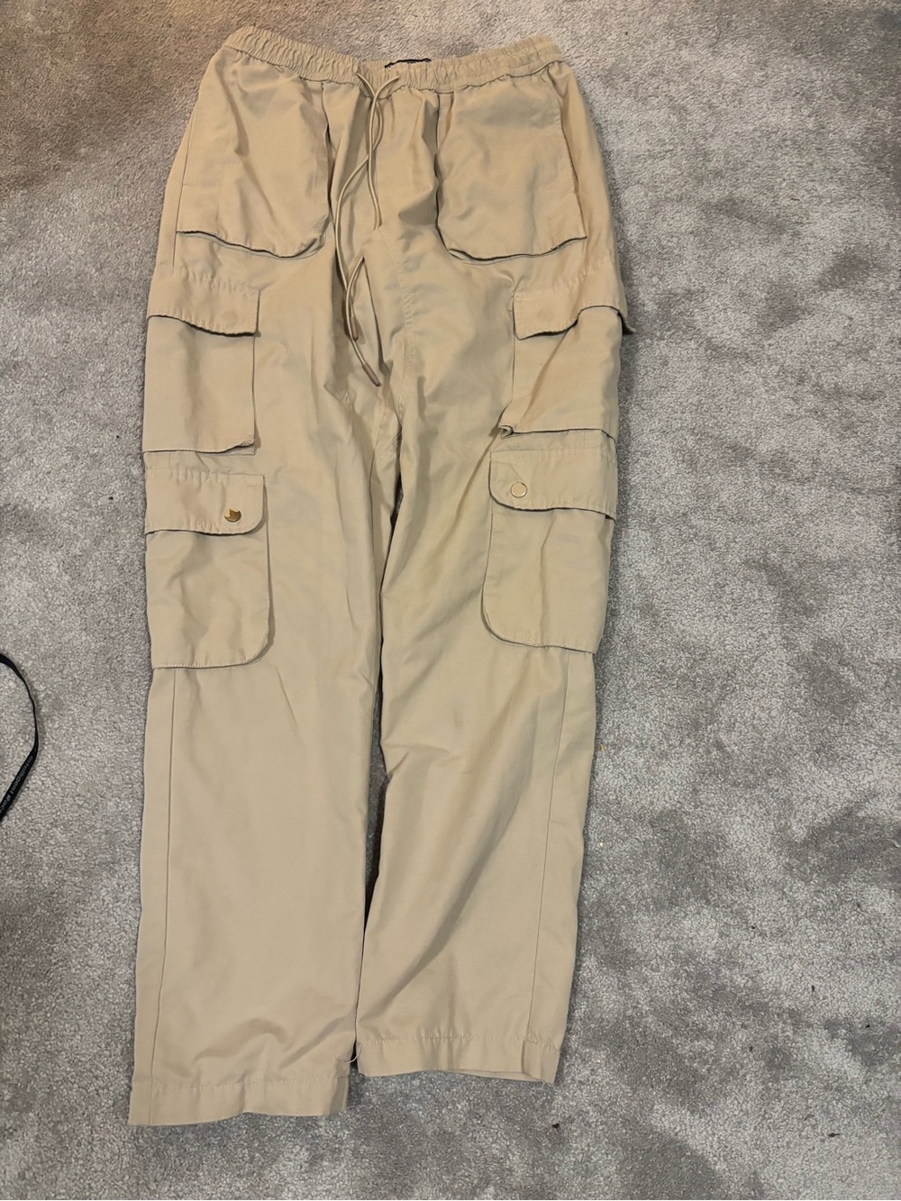 Forever 21 Tan Cargo Pants with Drawstring Waist